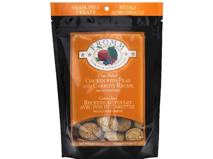 Fromm Four-star Nutritionals Ckn W/ Peas & Carrots Dog Treats, 8-oz