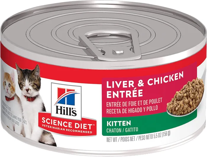 Kitten Liver & Chicken Entree Canned Cat Food 5.5-oz