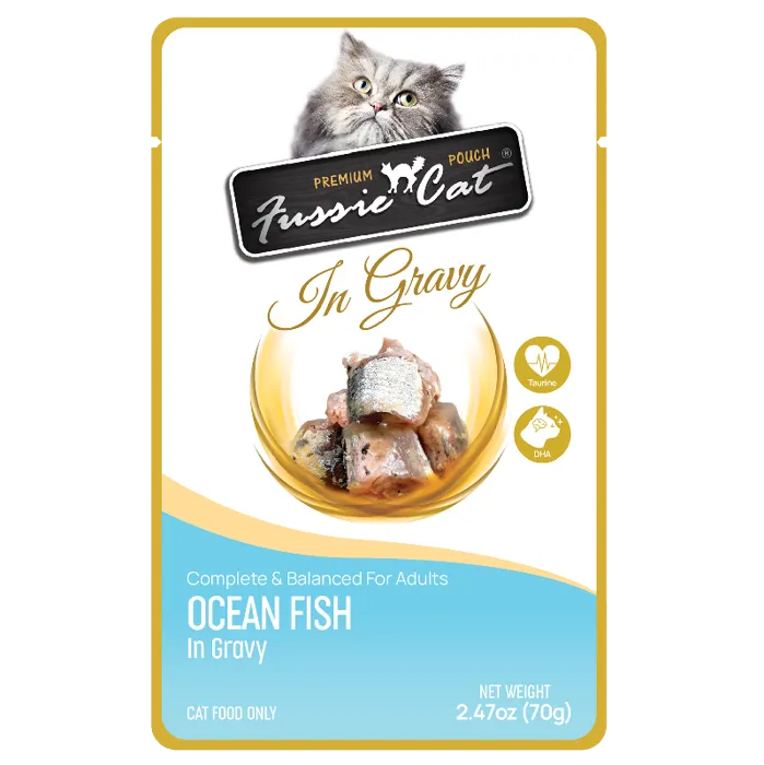 Fussie Cat Pouch Ocean Fish Gravy 2.47oz
