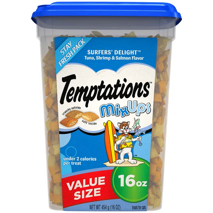 Mixups Cat Treats Surfer's Delight - 16oz Canister