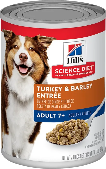 Adult 7+ Turkey & Barley Entree Canned Dog Food 13-oz