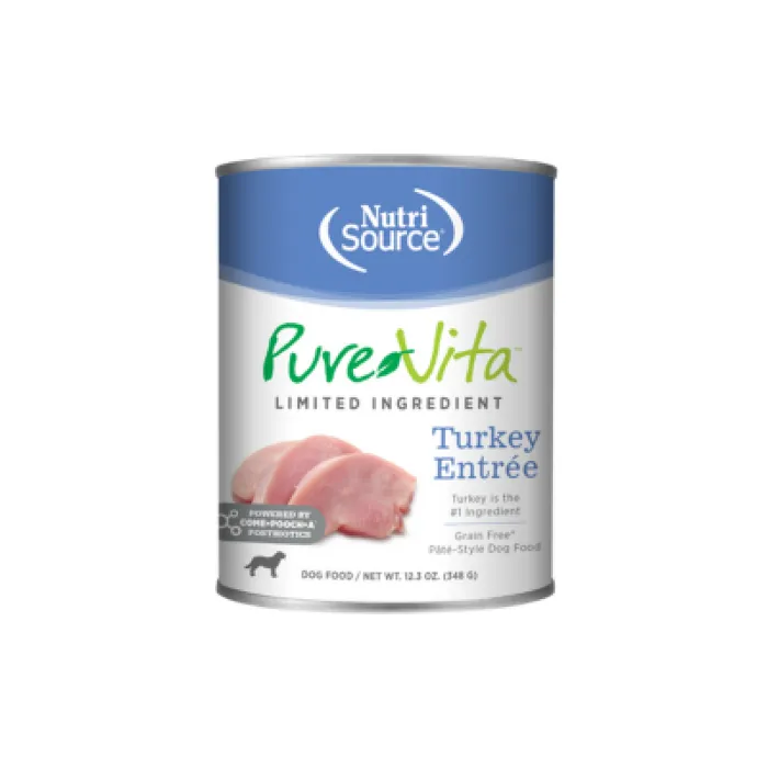 Pure Vita Dog Turkey Gf Can 12.3oz 12/cs
