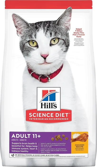 Adult 11+ Chicken Recipe Dry Cat Food 3.5-lb