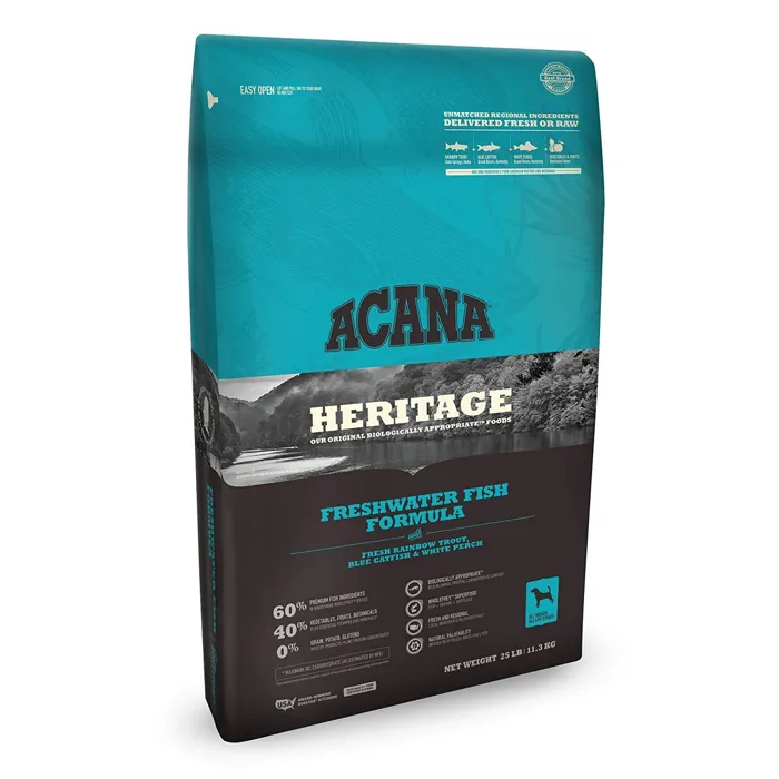 Heritage Dry Dog Food, Freshwater Fish, Biologically Appropriate & Grain Free 25-lb