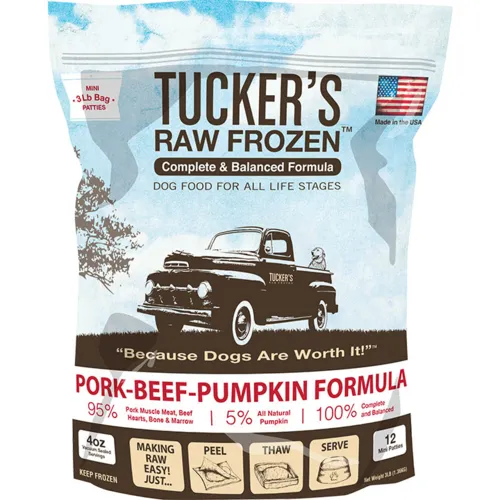 Tucker's Raw Frzn Complete & Balanced Pork, Bf & Ppkn Food For Dogs, 6-lb