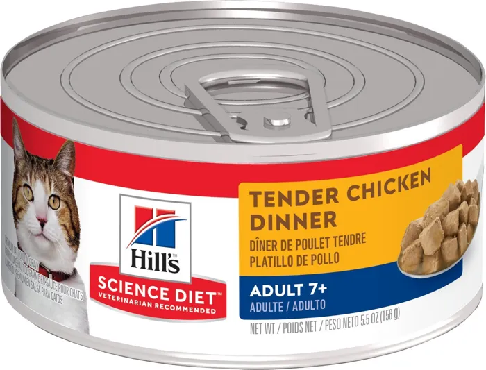Adult 7+ Tender Chicken Dinner Canned Cat Food 5.5-oz