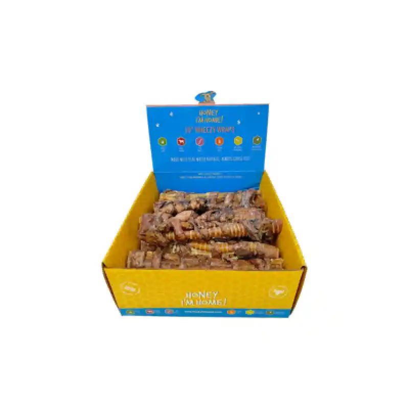 Hih Honey Coated Buffalo Chews Trache Lung Wrap 10" Bulk 10ct
