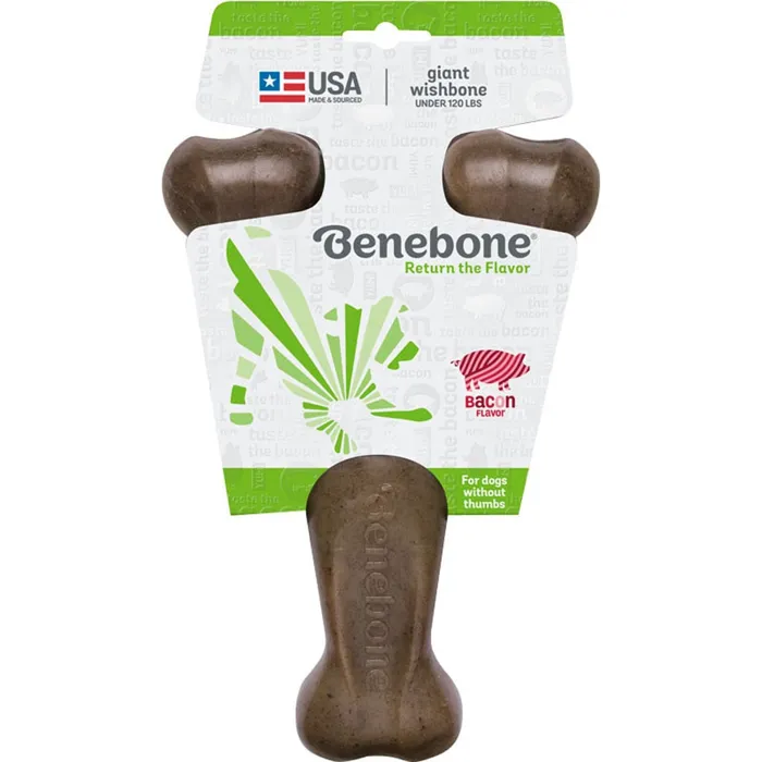 Benebone Wishbone Dog Chew Bacon Giant