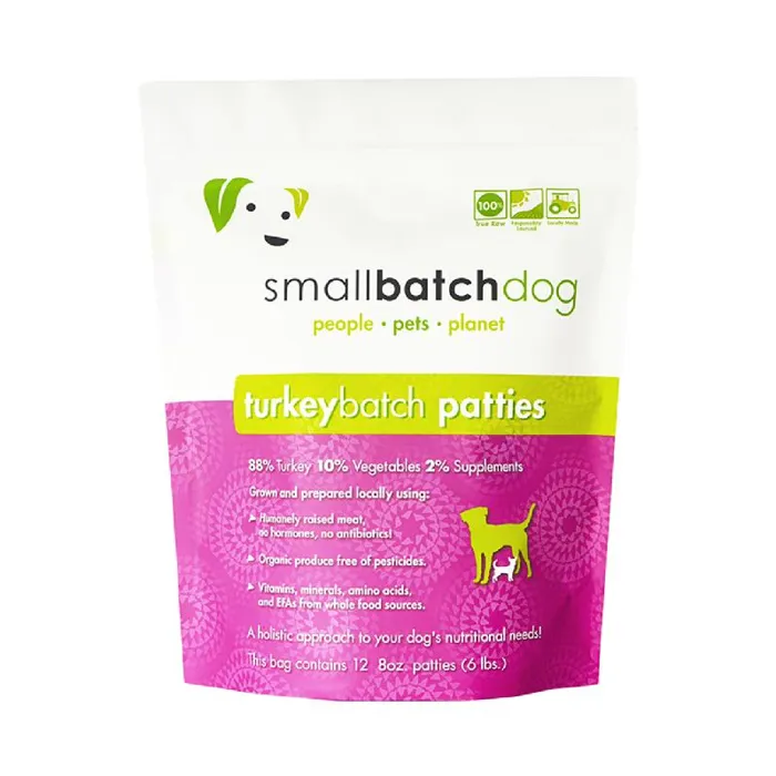 Smallbatch Dog Raw Frzn Trky Patties 6-lb