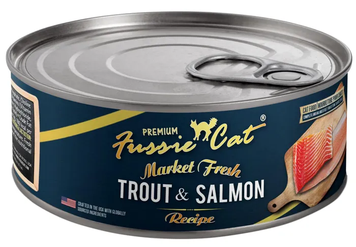 Fussie Cat Market Fresh Trout & Salmon Recipe Wet Cat Food 5.5-oz