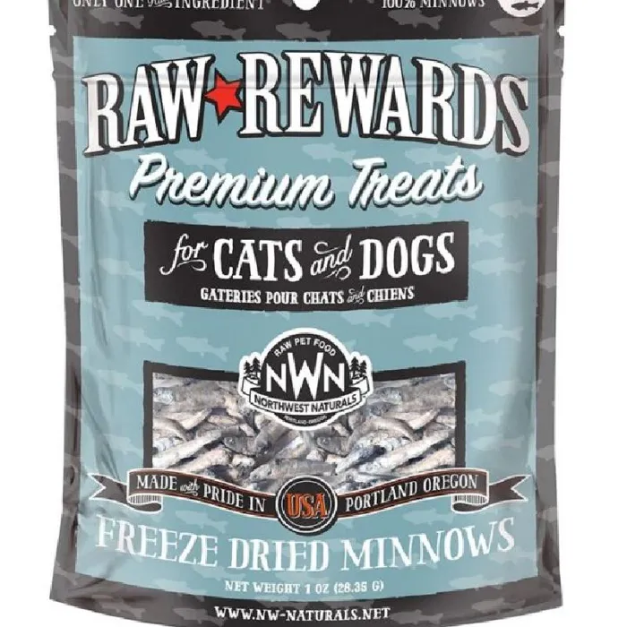 Northwest Nats Raw Rewards Minnows Fd Dog & Cats Treats, 1-oz