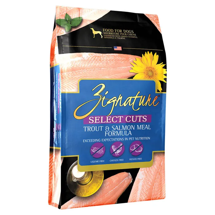 Zignature Dog Select Cuts Trout & Salmon 25 Lbs