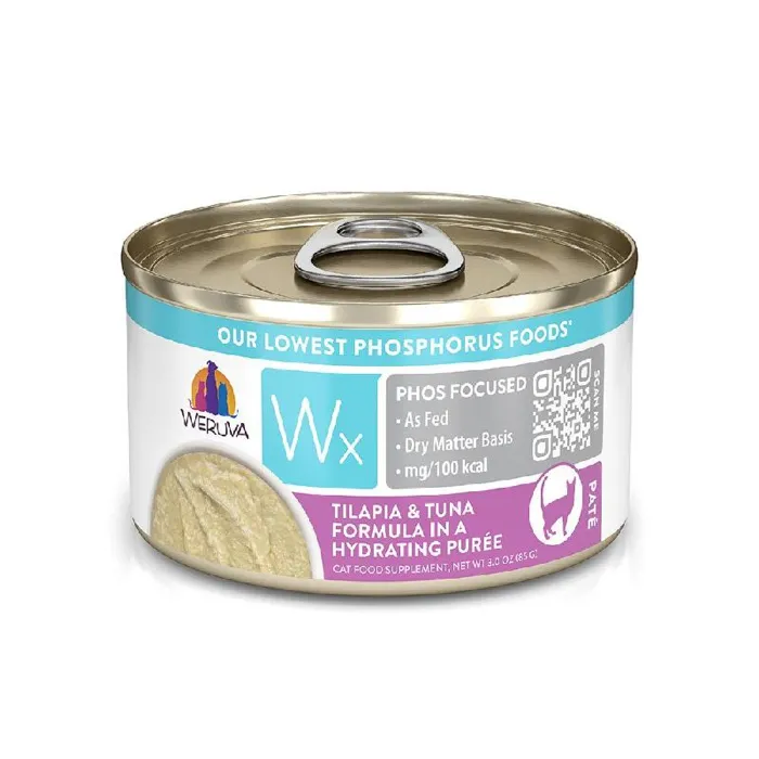 Weruva Cat Wx Low Phosphorus Grain Free Tilapia & Tuna Puree Can 3-oz