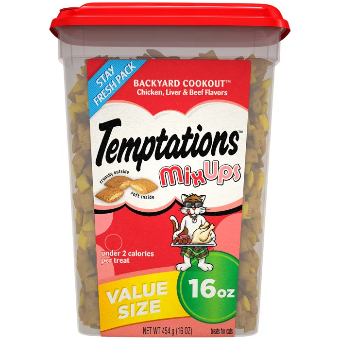 Mixups Cat Treats Backyard Cookout - 16oz Canister
