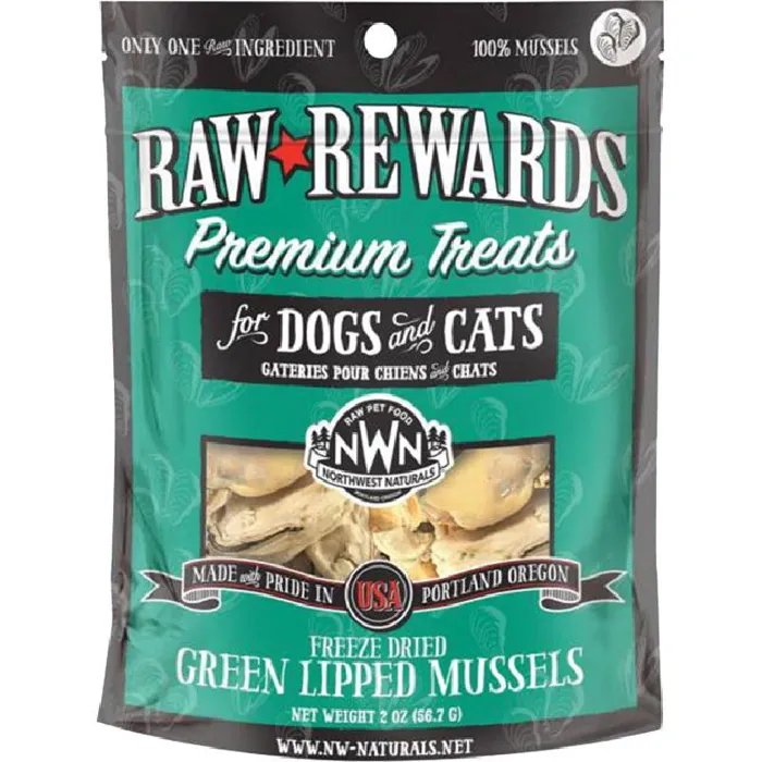 Northwest Naturals Dog Cat Freeze-dried Treat Green Mussel 2-oz