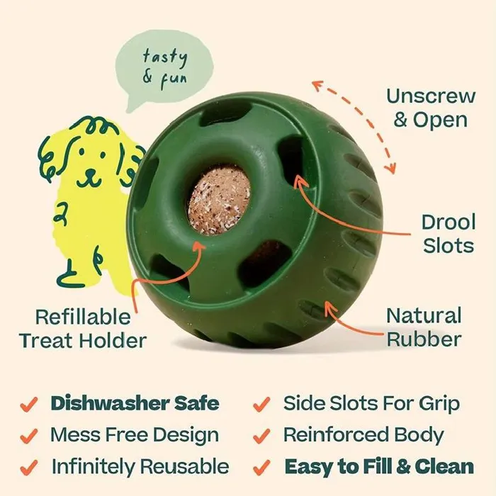 Woof Pupsicle Toy Rubber Green - Sm