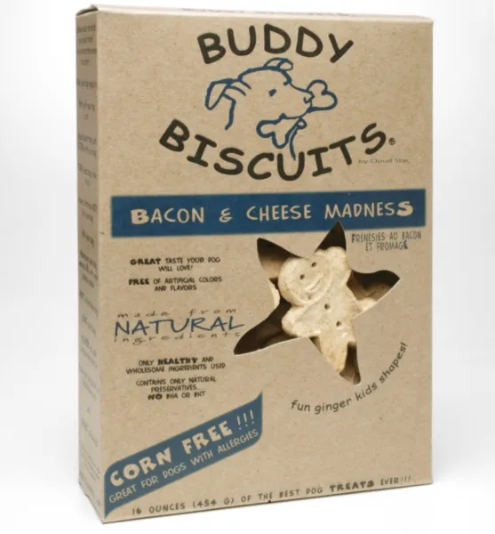 Buddy Biscuits Oven Baked Bacon & Cheese Dog Treats 16-oz
