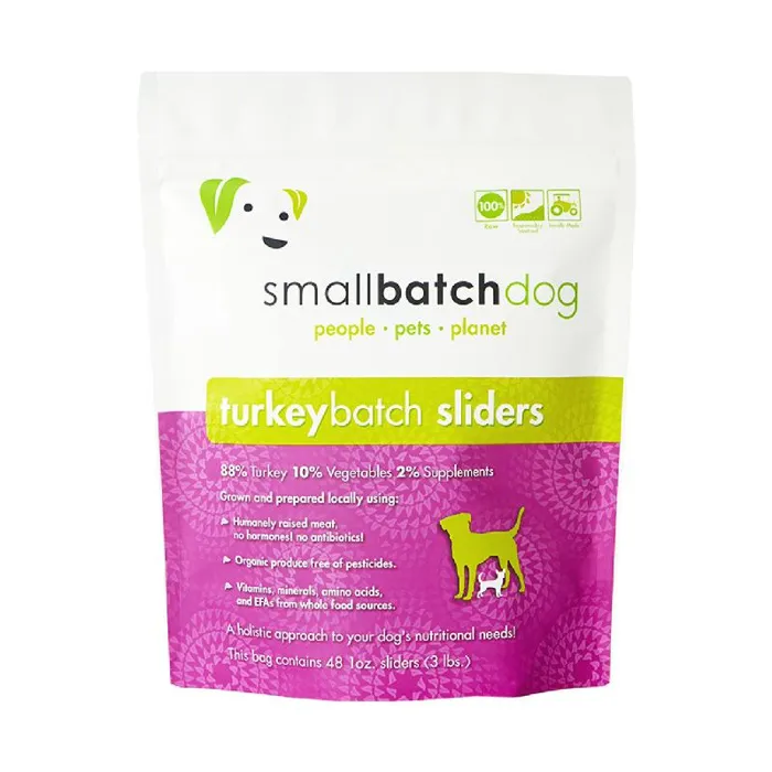 Smallbatch Frozen Dog Sliders Turkey 3-lb