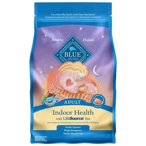 Blue Buffalo Indoor Health Chicken & Brown Rice Recipe Adult Dry Cat Food 7-lb