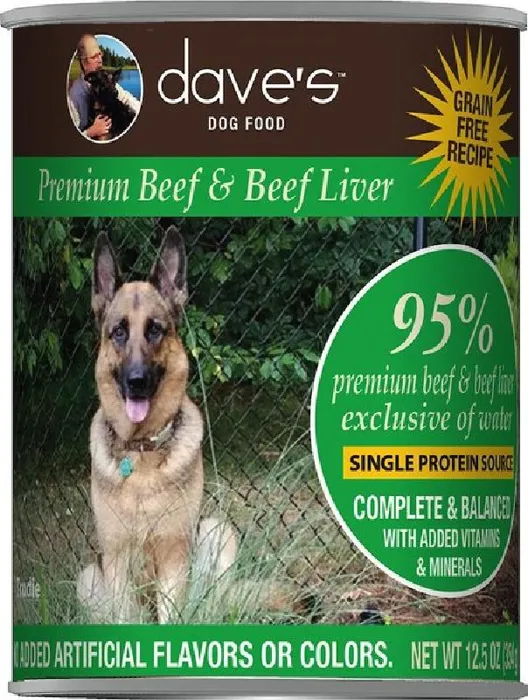 Dave's Dog Gf 95% Bf & Lvr Pate Can 12.5-oz