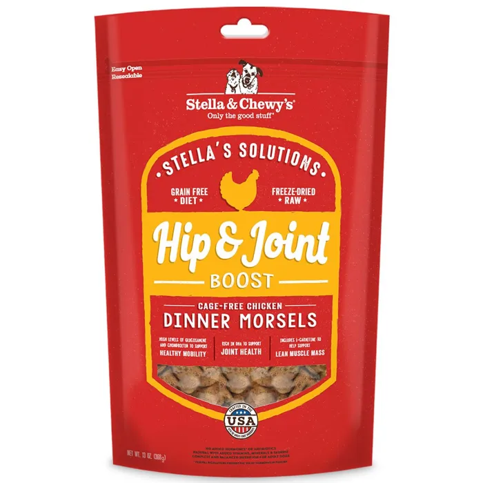 Stella's Solutions Hip & Joint Boost Cage Free Chicken Freeze Dried Raw Dog Food 13-oz