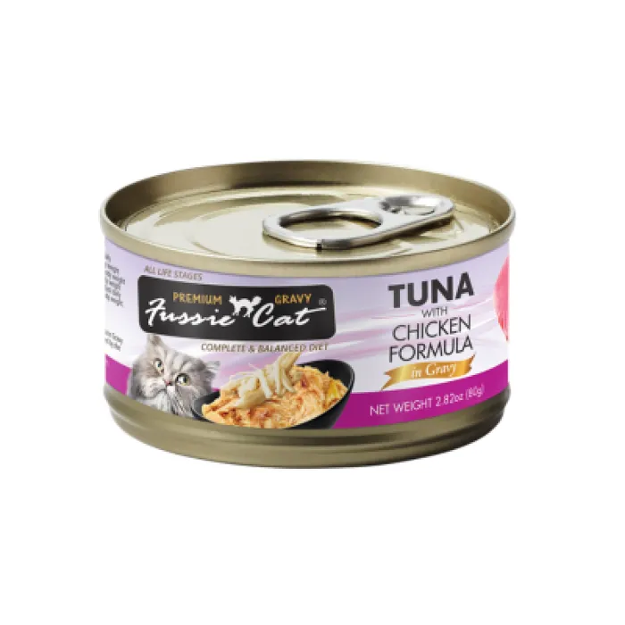 Fussiecat Can Blk Label Tuna Chicken In Gravy 24/2.82oz