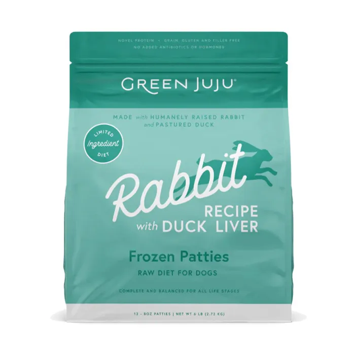 Green Juju Rbt W/ Duck Liver Sliders Frzn Dog Food, 3-lb