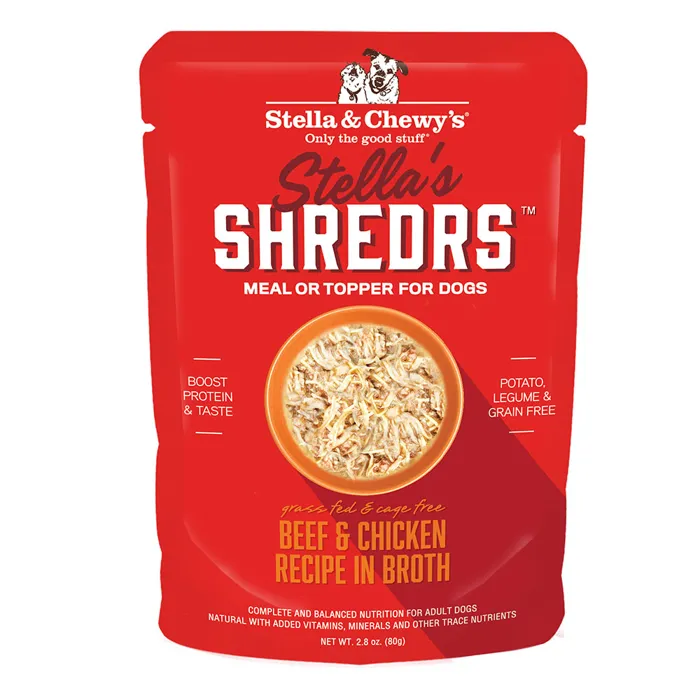 Stella & Chewy's Dog Shredrs Beef&chk Pouch 2.8-oz