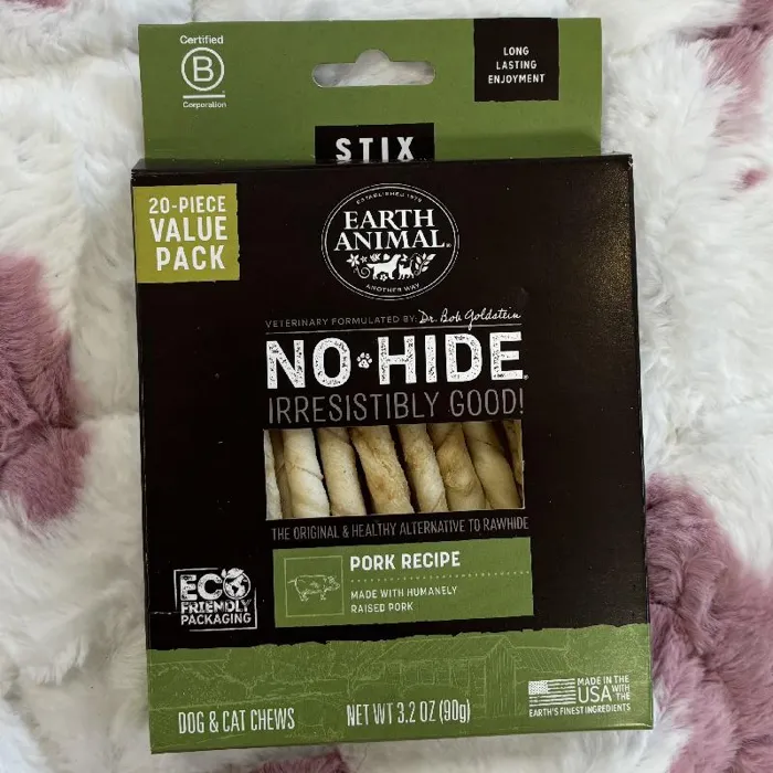 EARTH ANIMAL NO-HIDE CHEW PORK STIX 20pk