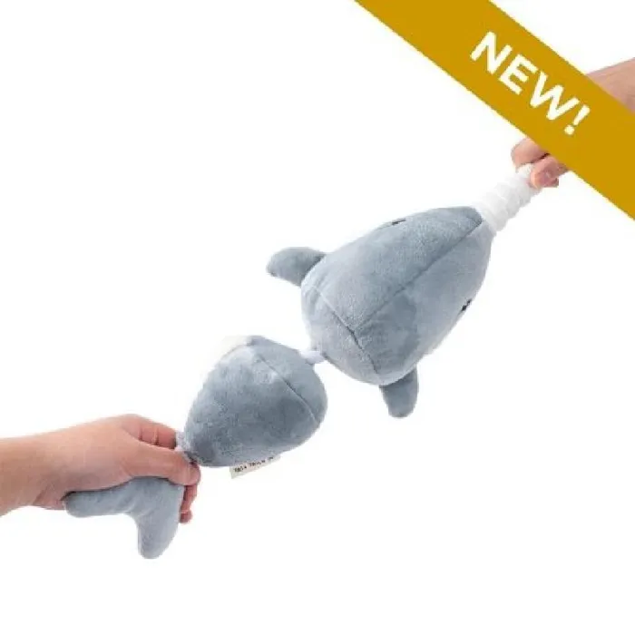 Tall Tails Holiday Dog Toy Plush Jointed Narwal 10"