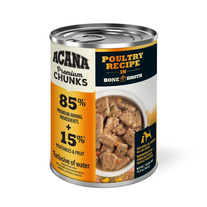 ACANA DOG FOOD CAN 12.8-oz POULTRY RECIPE CHUNKS
