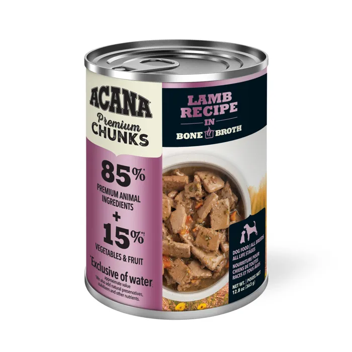 ACANA DOG FOOD CAN 12.8-oz LAMB RECIPE CHUNKS