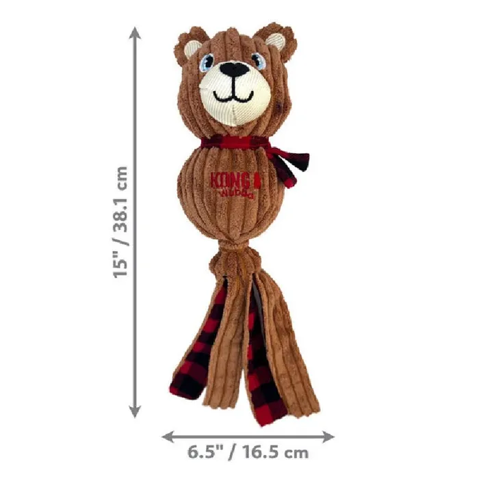 Kong Holiday Wubba Corduroy Bear Large