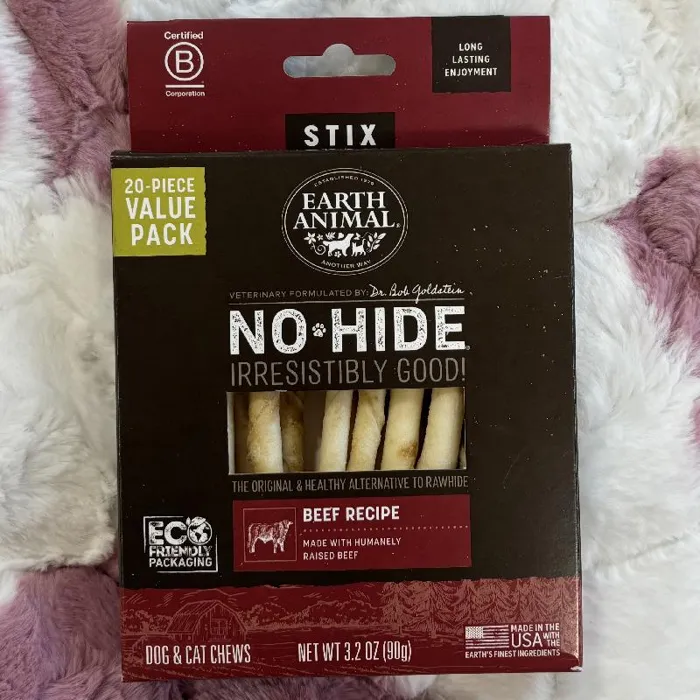 EARTH ANIMAL NO-HIDE CHEW BEEF STIX 20pk