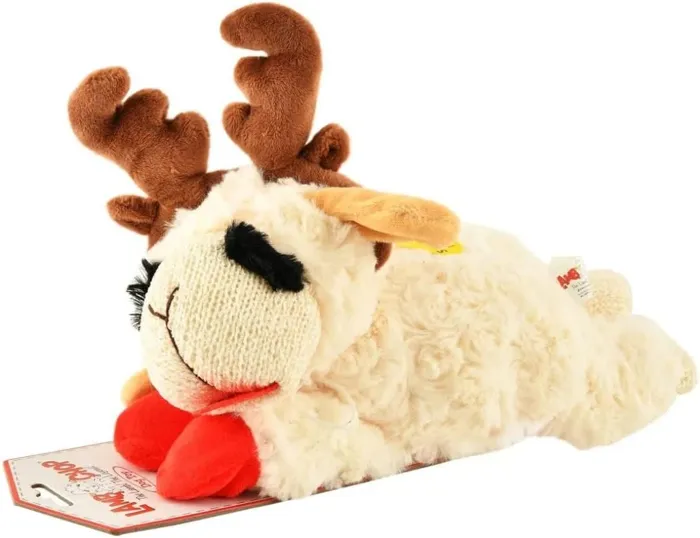 Multipet Holiday Standing Lambchop W/antlers 10.5"