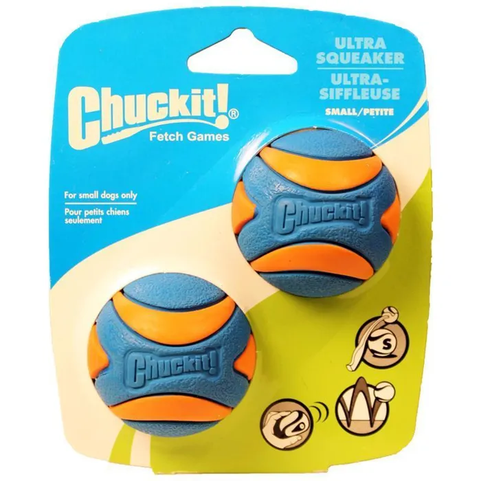 Chuck It! Ultra Squeaker Ball Small 2-pk