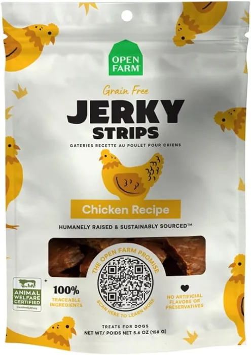 OPEN FARM JERKY STRIPS CHICKEN 5.6oz