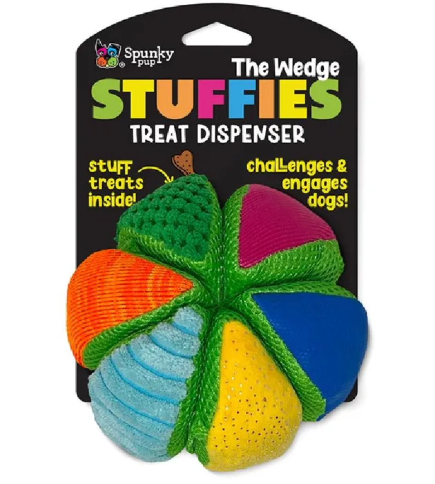 SPUNKY PUP STUFFIES WEDGE TREAT BALL