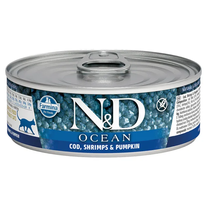 Farmina N&d Ocean Cod Shrimp & Pumpkin Adult Cat Wet Food 2.46-oz