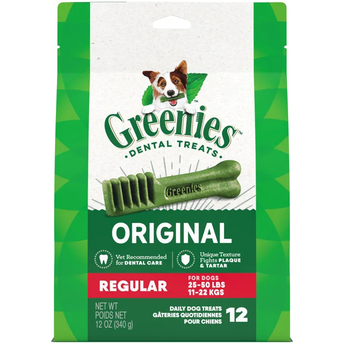 GREENIES DOG REGULAR 12-oz ORIGINAL